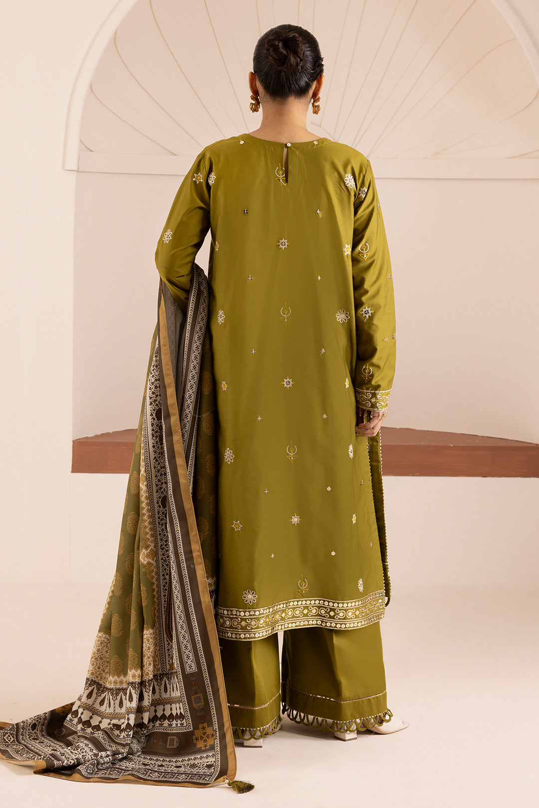 Embroidered Shirt Shalwar Shawl - 0265