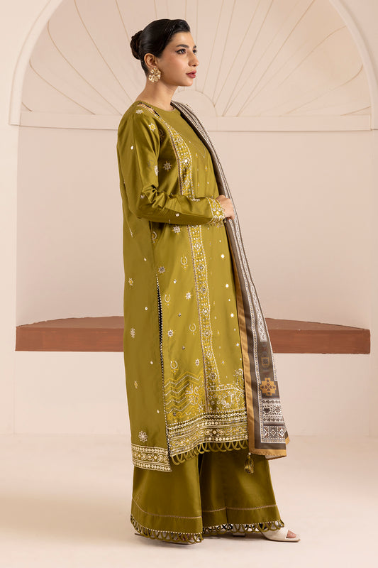 Embroidered Shirt Shalwar Shawl - 0265