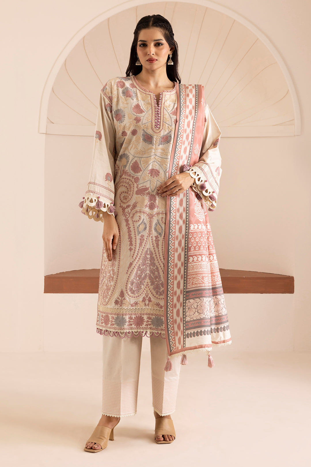 Embroidered Shirt Shalwar Dupatta - 0267