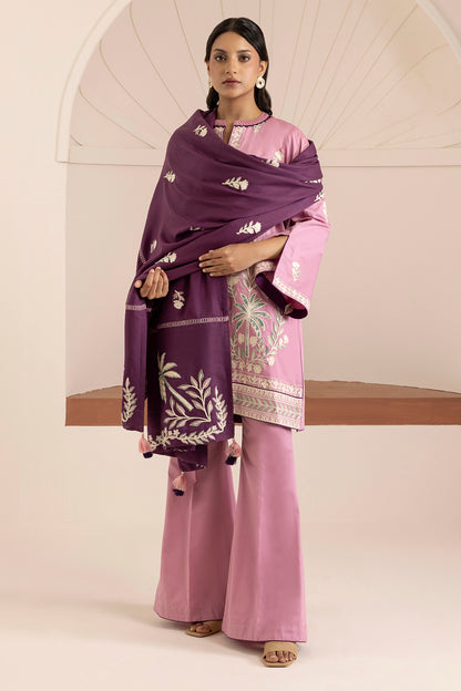Embroidered Shirt Shalwar Shawl - 0268