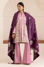 Embroidered Shirt Shalwar Shawl - 0268
