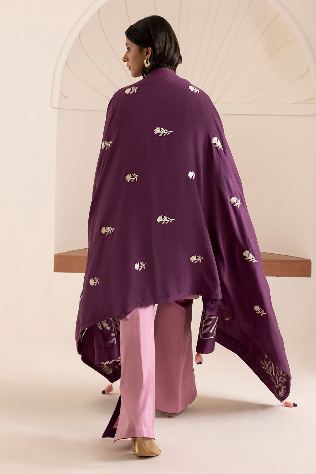 Embroidered Shirt Shalwar Shawl - 0268