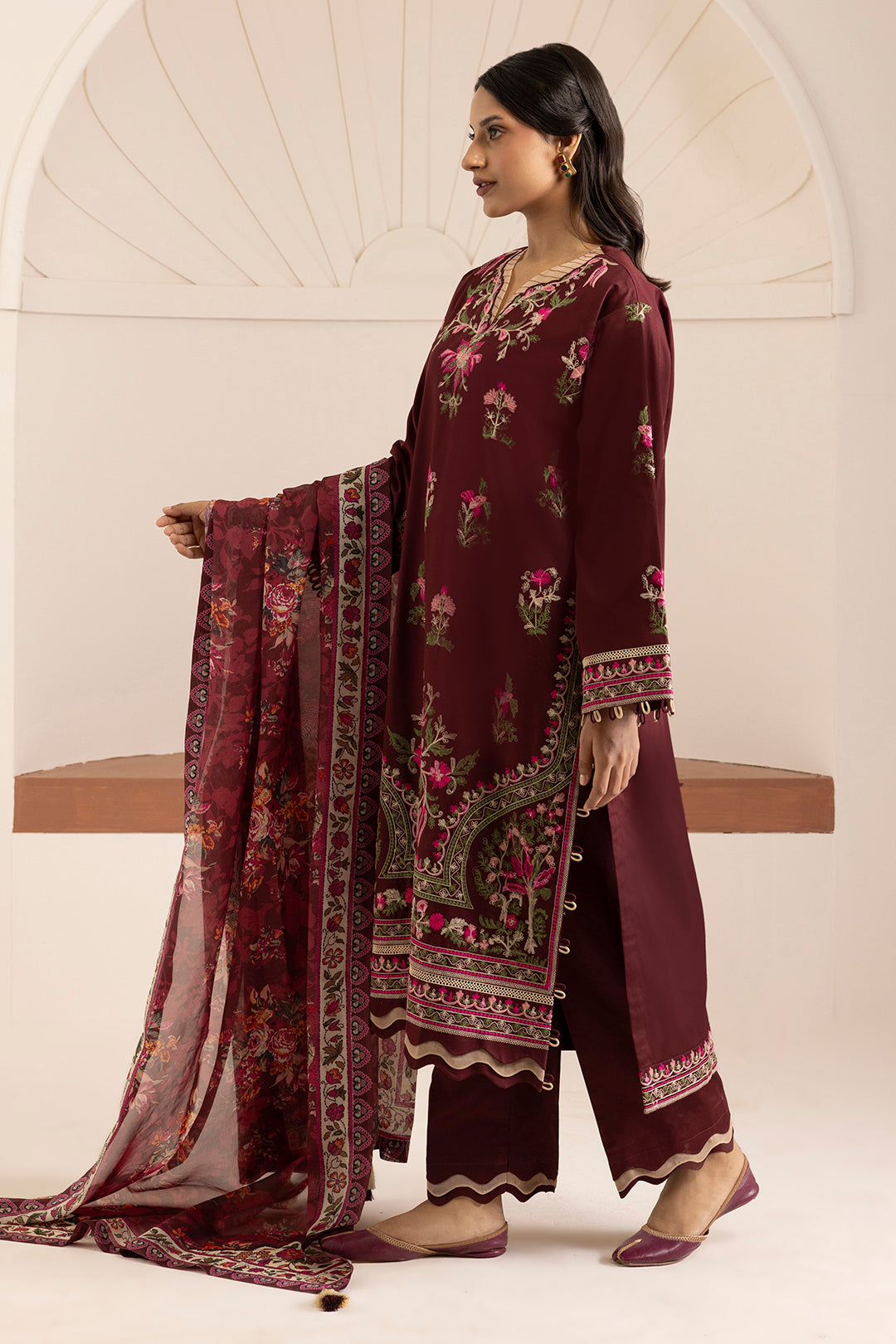 Embroidered Shirt Shalwar Dupatta - 0269