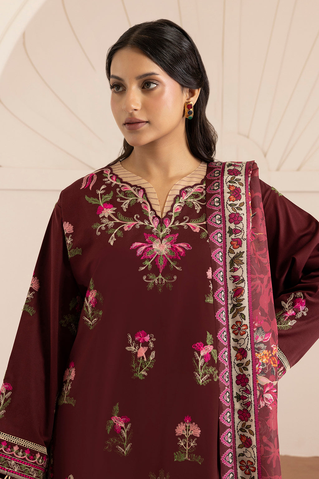 Embroidered Shirt Shalwar Dupatta - 0269