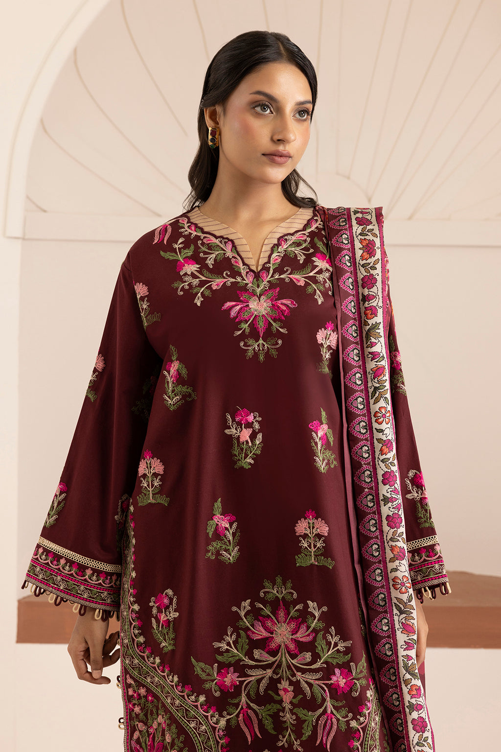 Embroidered Shirt Shalwar Dupatta - 0269