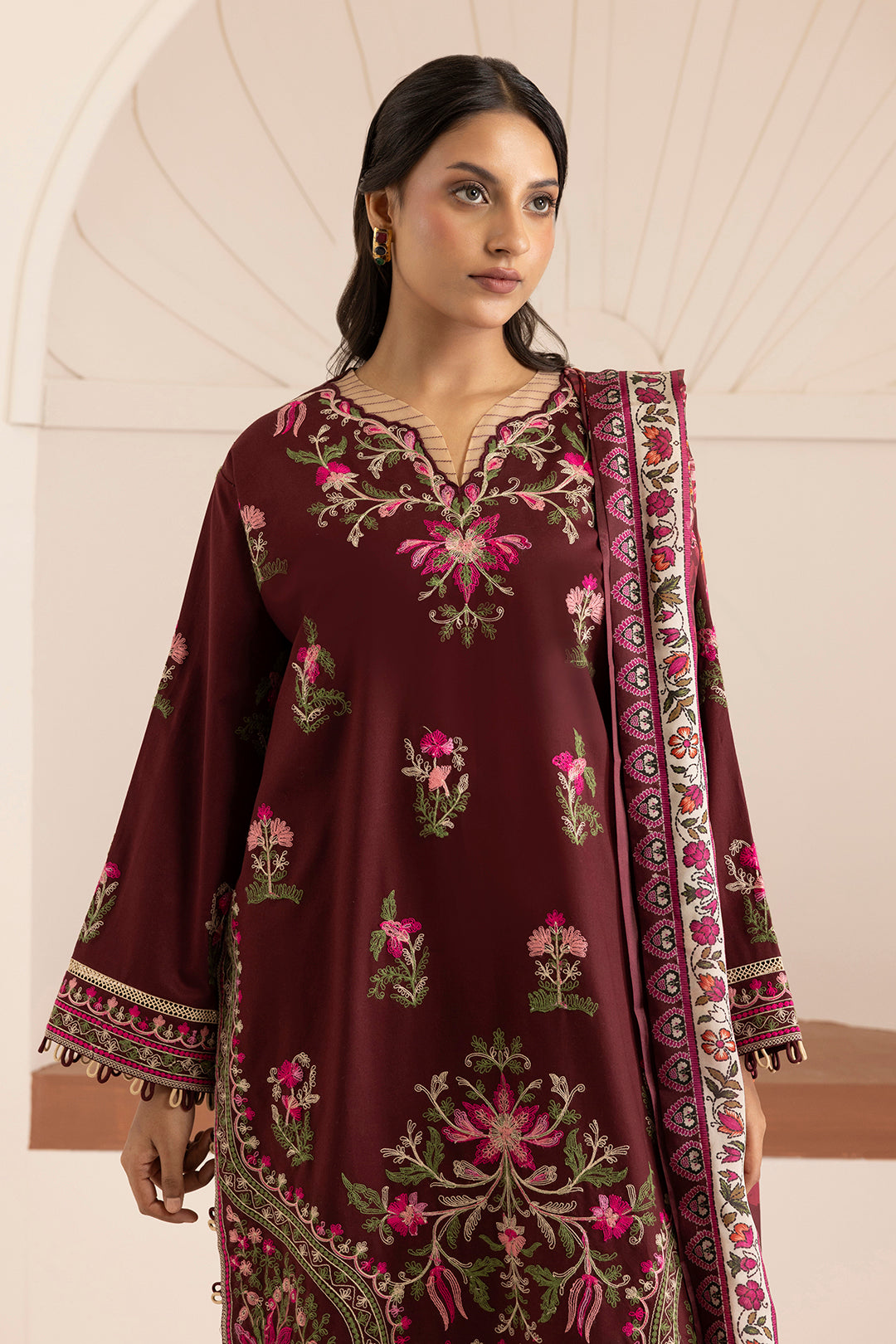 Embroidered Shirt Shalwar Dupatta - 0269