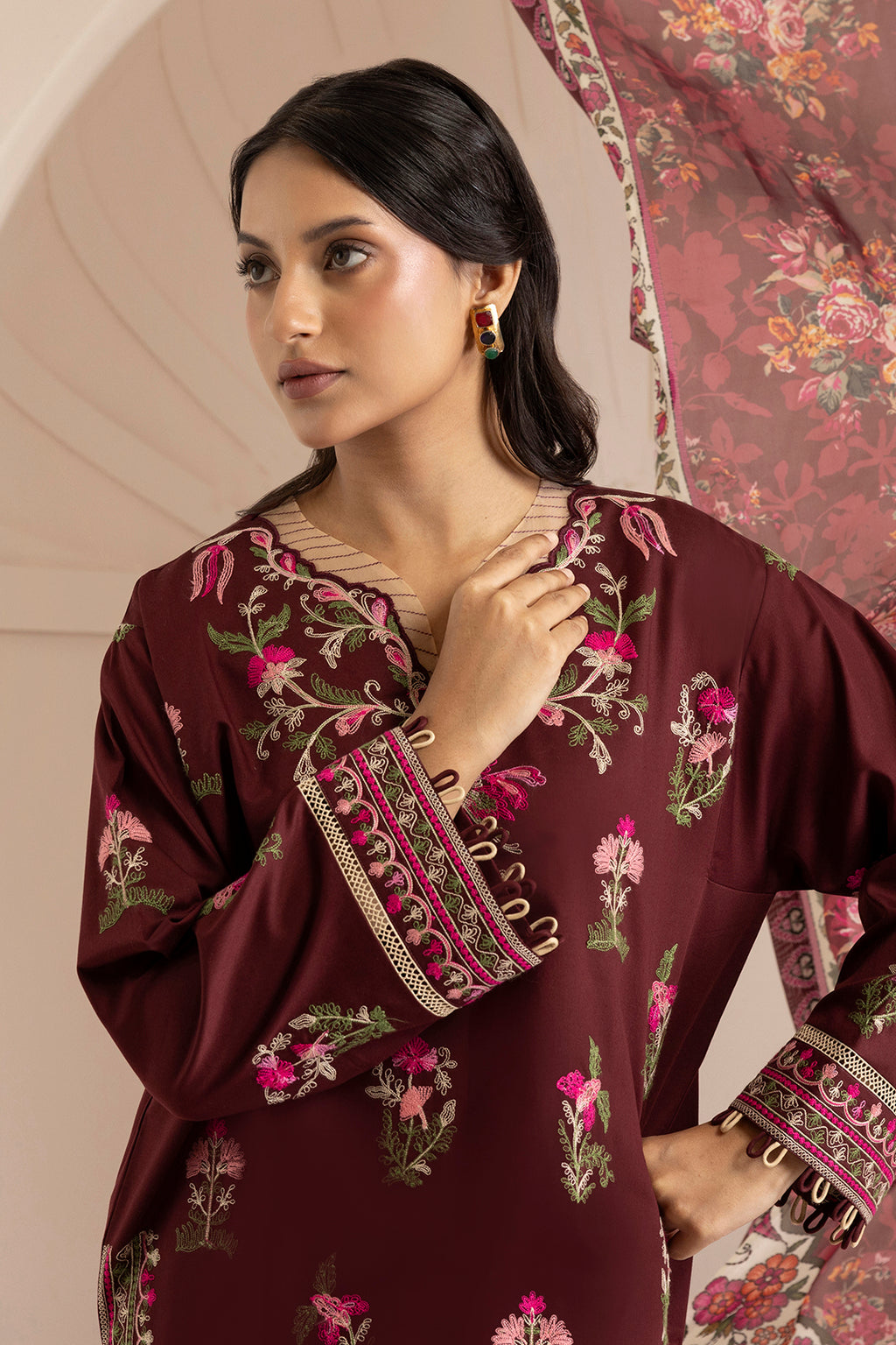 Embroidered Shirt Shalwar Dupatta - 0269