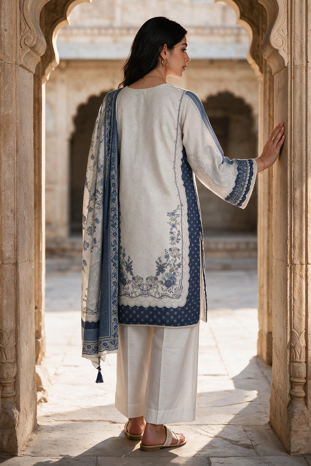 Embroidered Shirt Dupatta - 0101