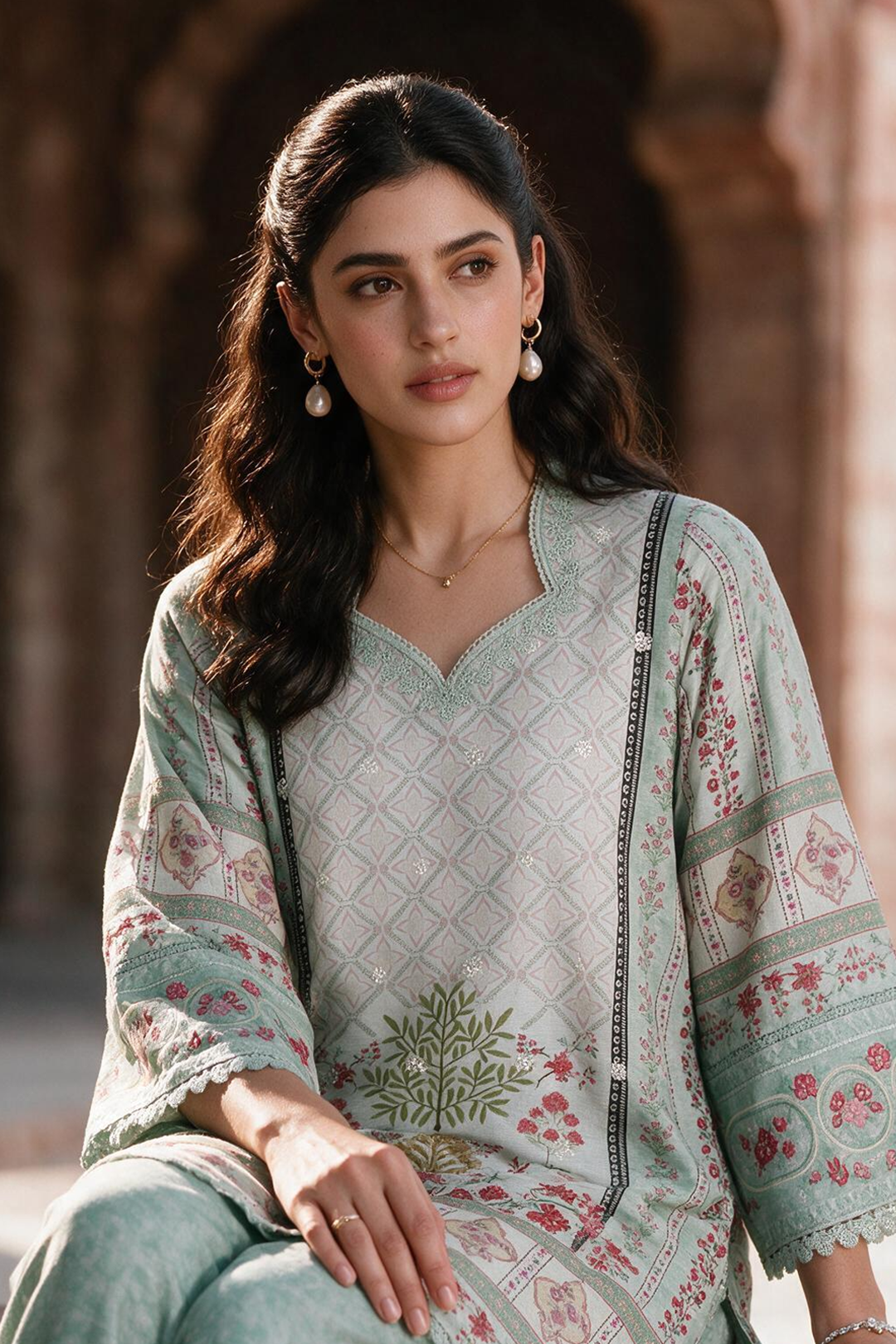 Embroidered Shirt Shalwar - 0105