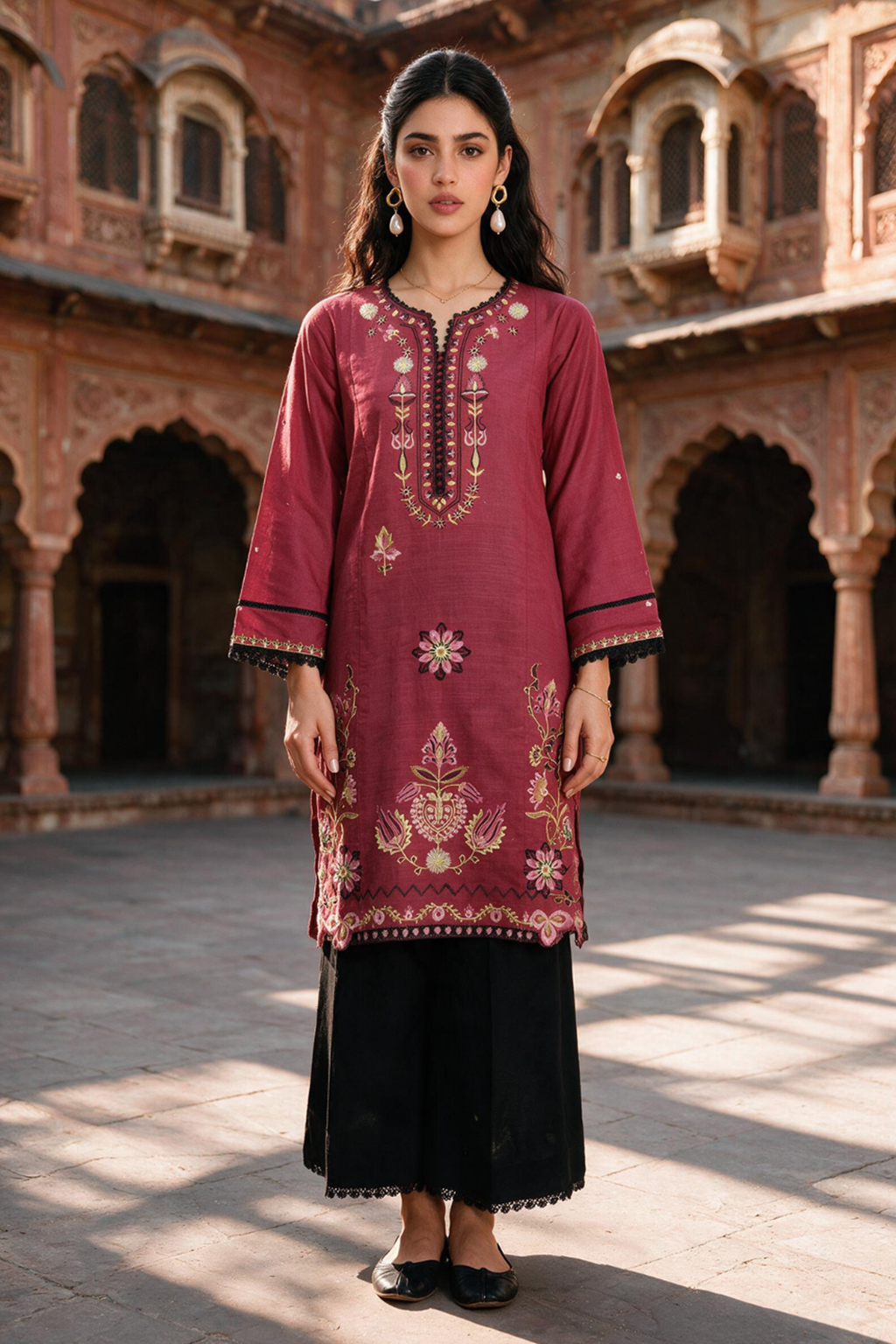 Embroidered Shirt Shalwar - 0107