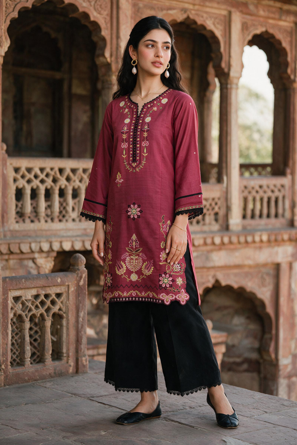 Embroidered Shirt Shalwar - 0107