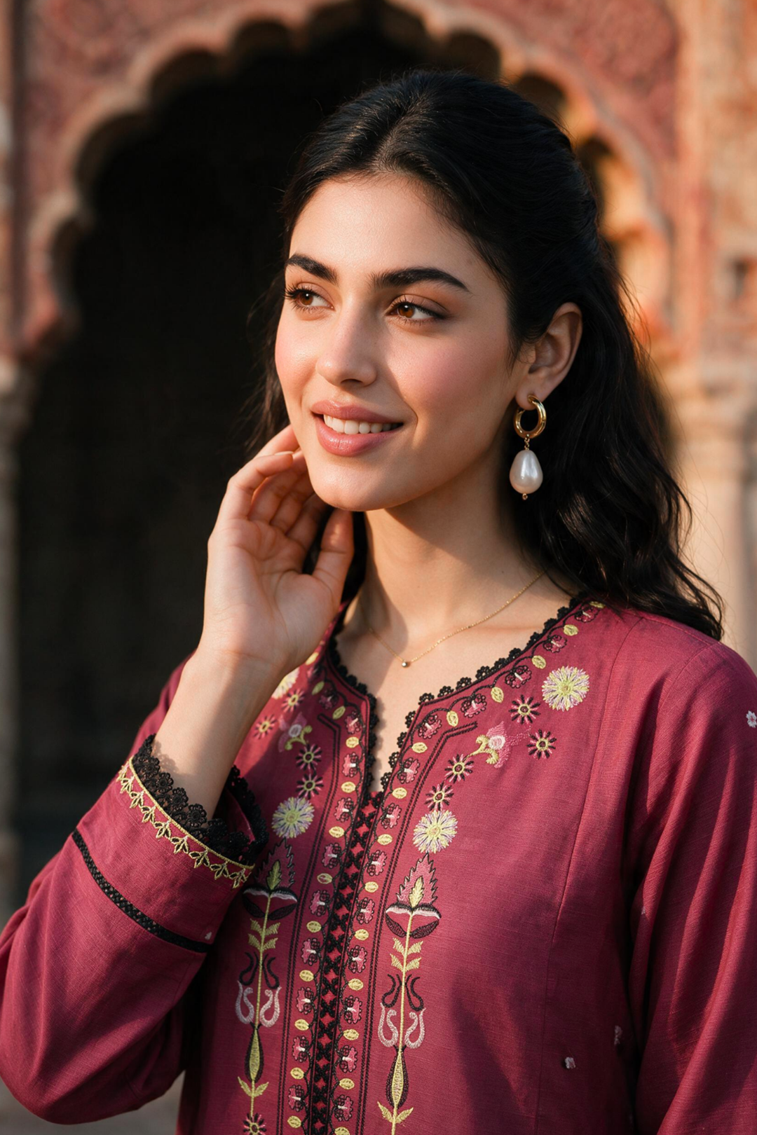 Embroidered Shirt Shalwar - 0107