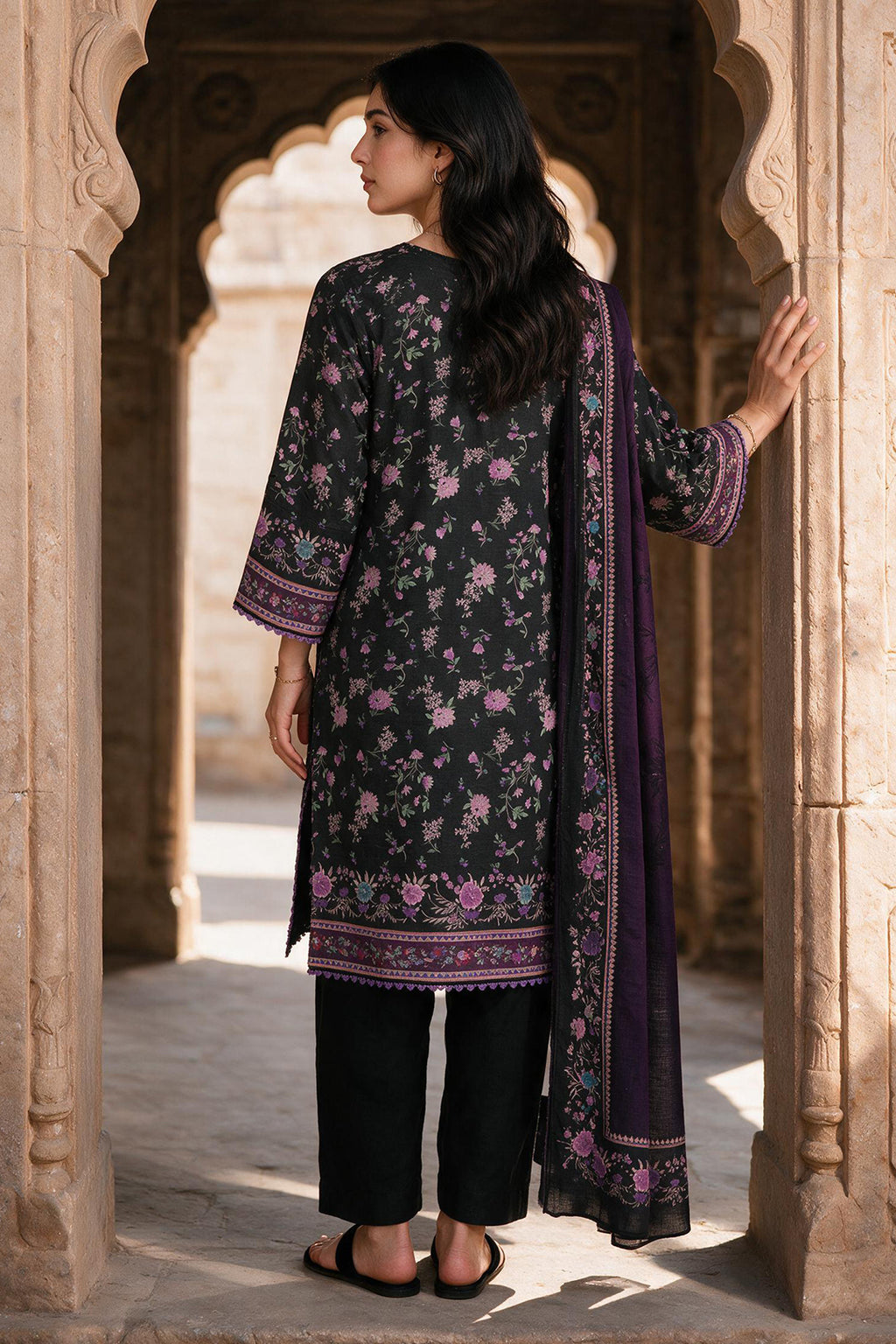 Embroidered Shirt Dupatta - 0108