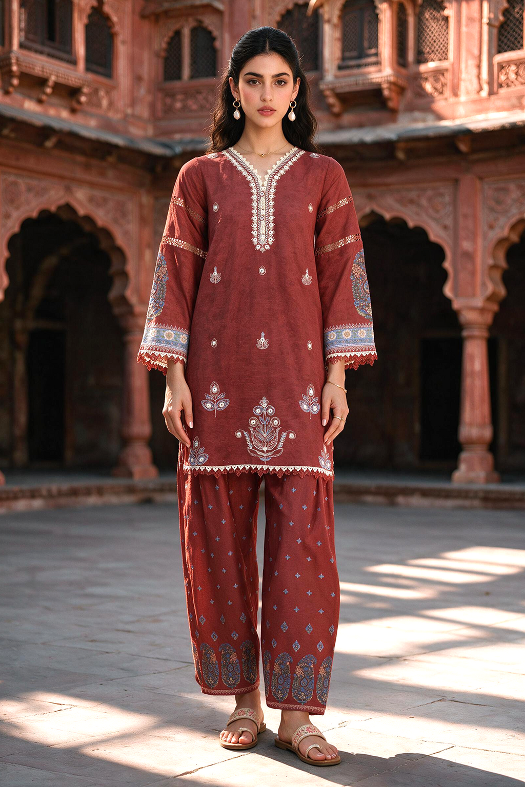 Embroidered Shirt Shalwar - 0109