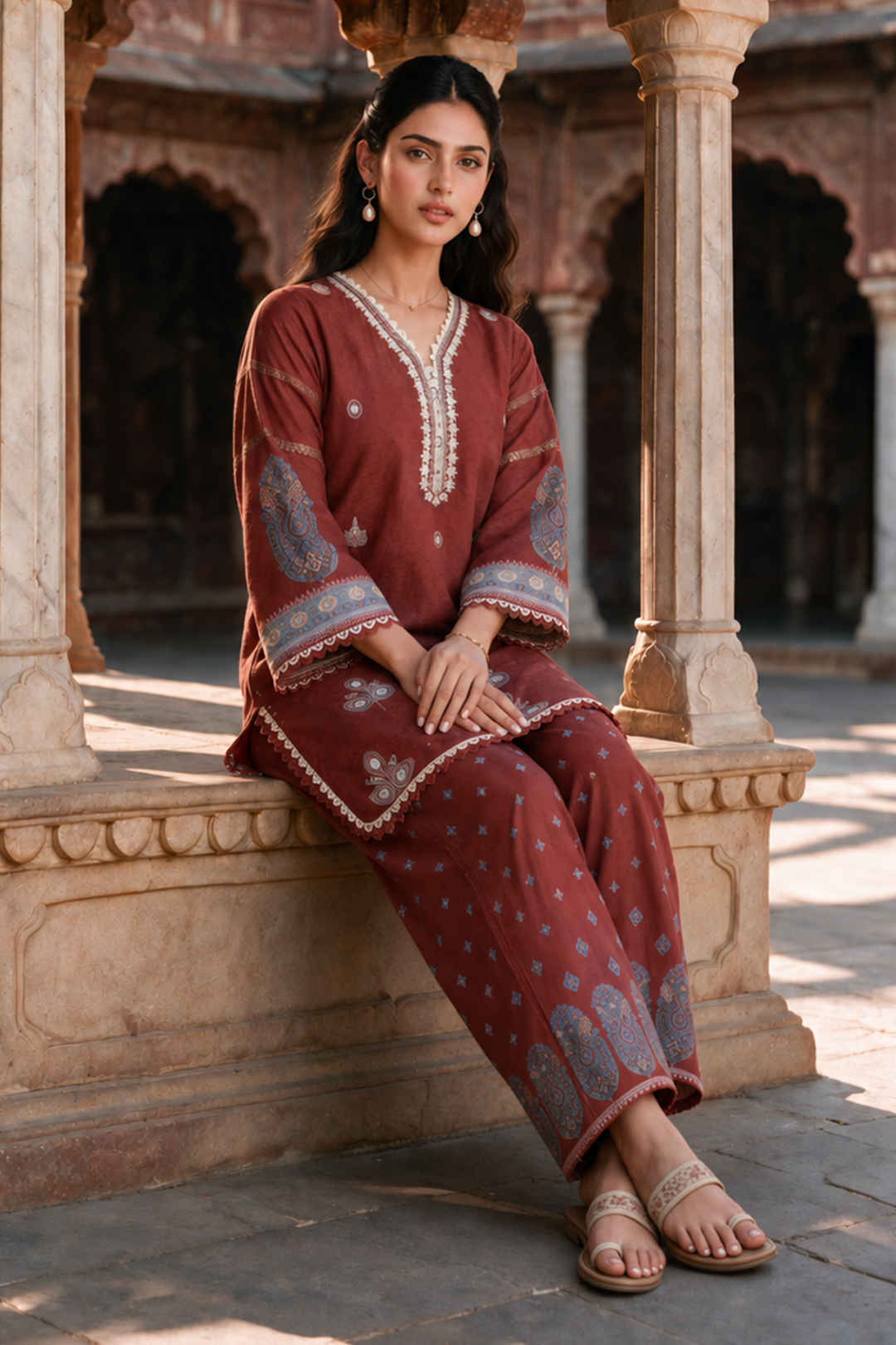 Embroidered Shirt Shalwar - 0109