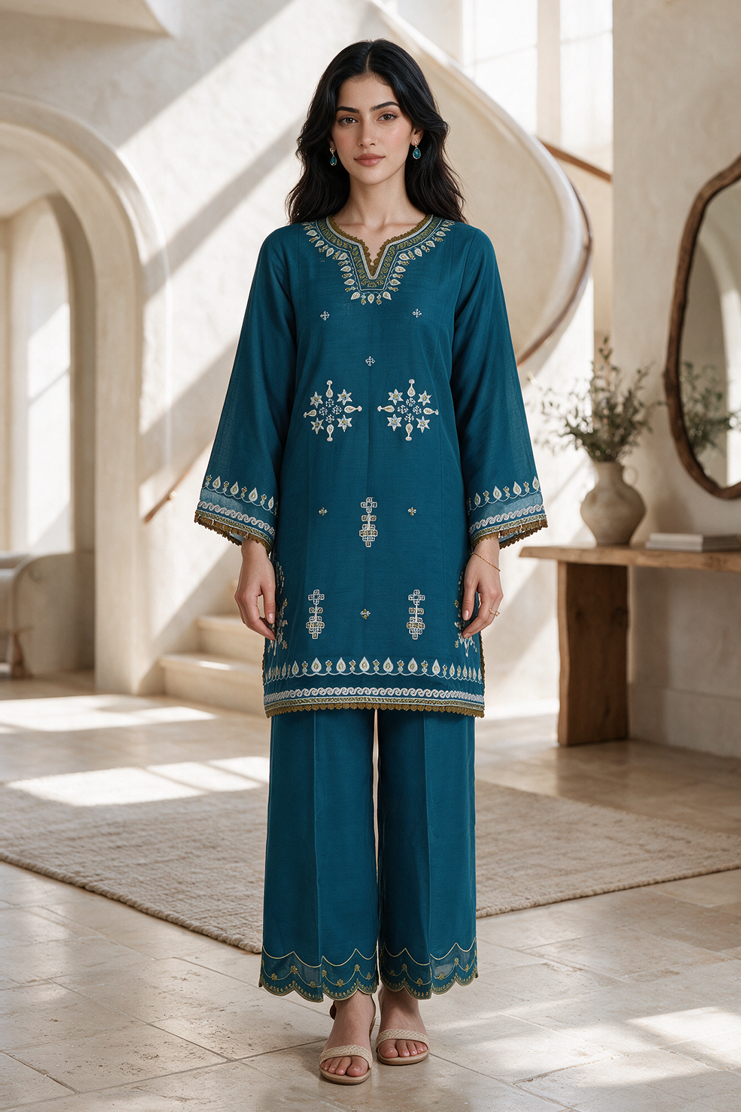 Embroidered Shirt Shalwar - 0279
