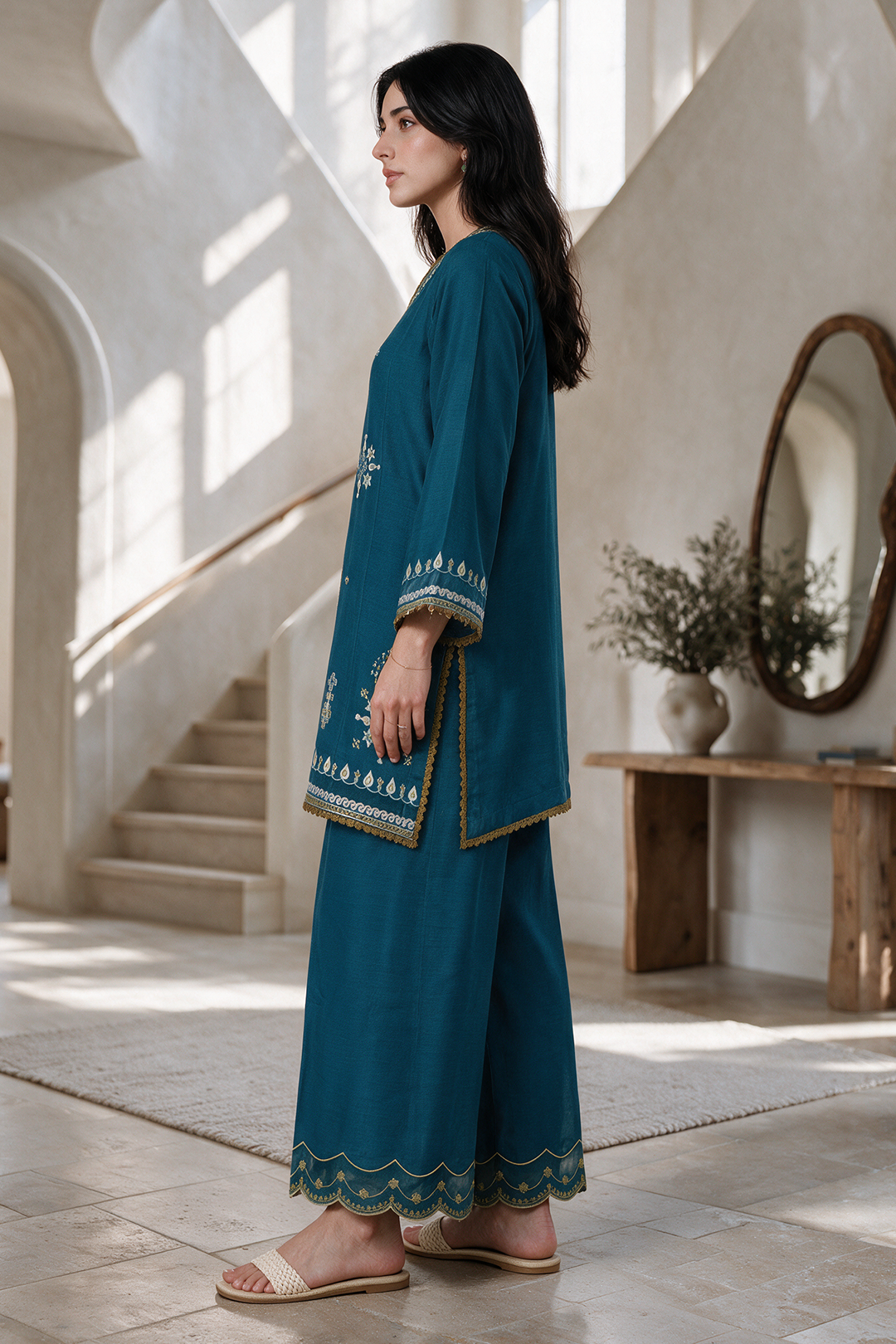 Embroidered Shirt Shalwar - 0279