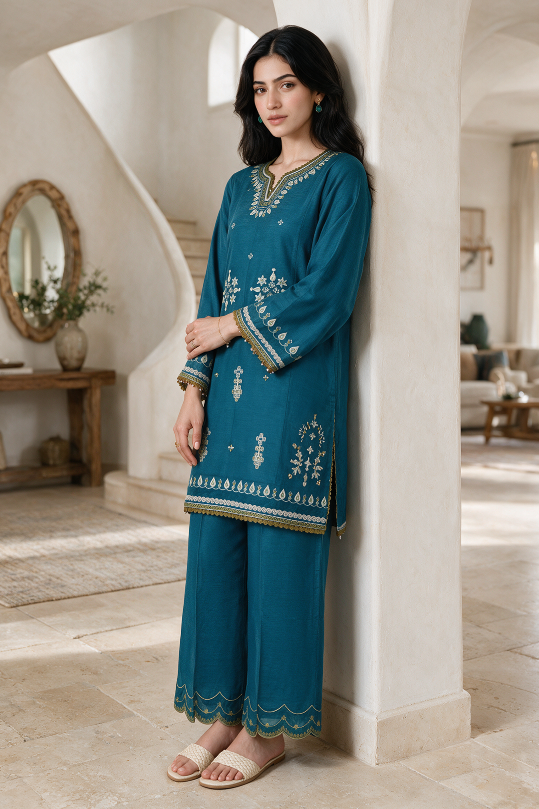 Embroidered Shirt Shalwar - 0279