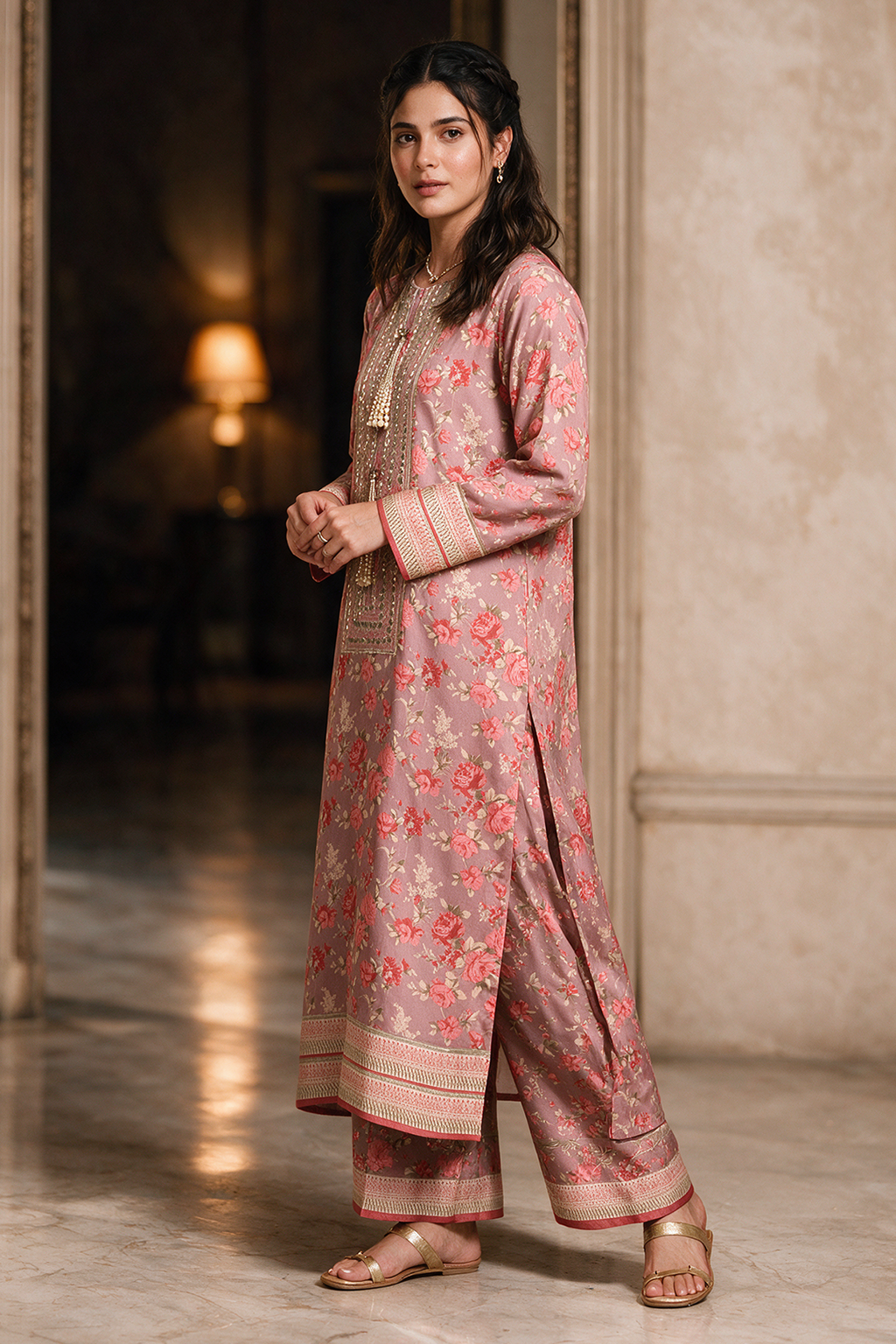 Embroidered Shirt Shalwar - 0445