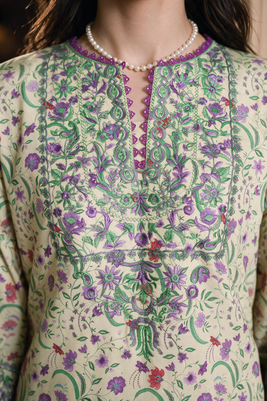Embroidered Shirt Shalwar - 0446