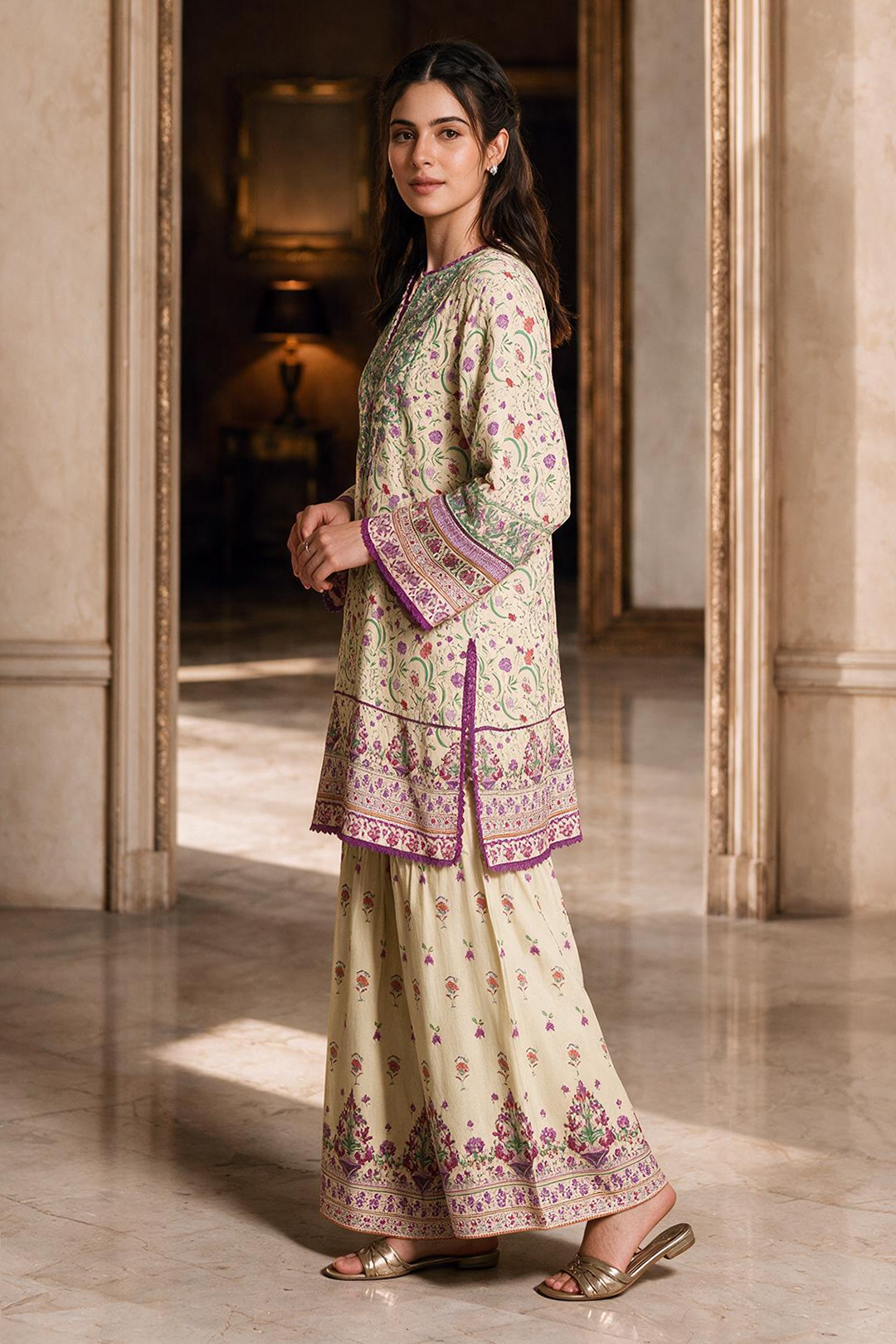 Embroidered Shirt Shalwar - 0446