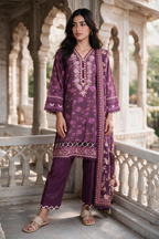 Embroidered Shirt Shalwar Dupatta - 0163