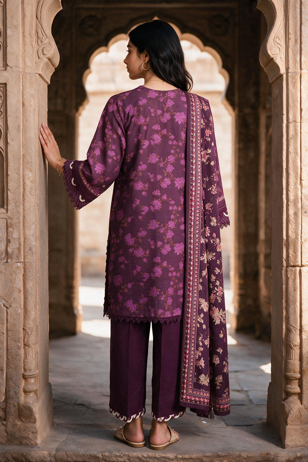 Embroidered Shirt Shalwar Dupatta - 0163