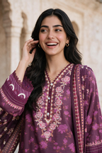 Embroidered Shirt Shalwar Dupatta - 0163