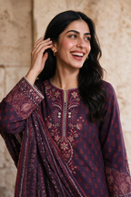 Embroidered Shirt Shalwar Dupatta - 0165
