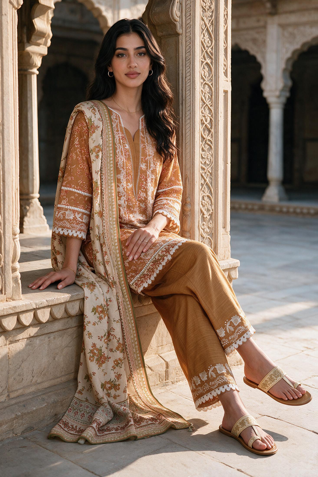 Embroidered Shirt Shalwar Dupatta - 0169