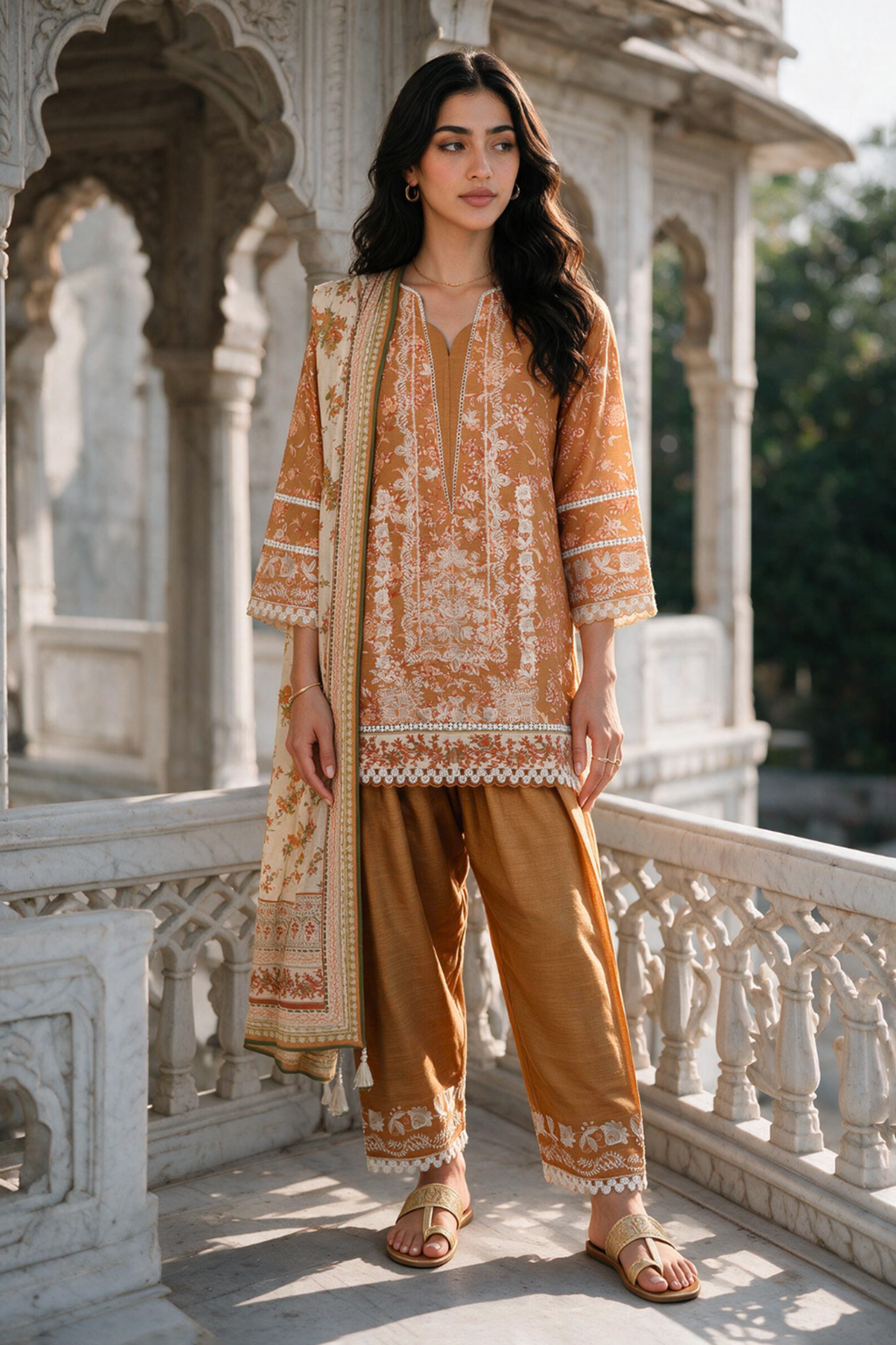 Embroidered Shirt Shalwar Dupatta - 0169