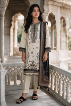 Embroidered Shirt Shalwar Shawl - 0171