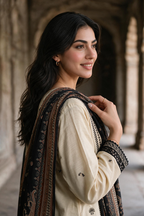 Embroidered Shirt Shalwar Shawl - 0171