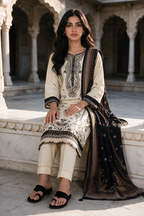 Embroidered Shirt Shalwar Shawl - 0171