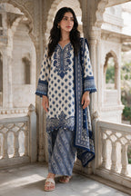 Embroidered Shirt Shalwar Shawl - 0174
