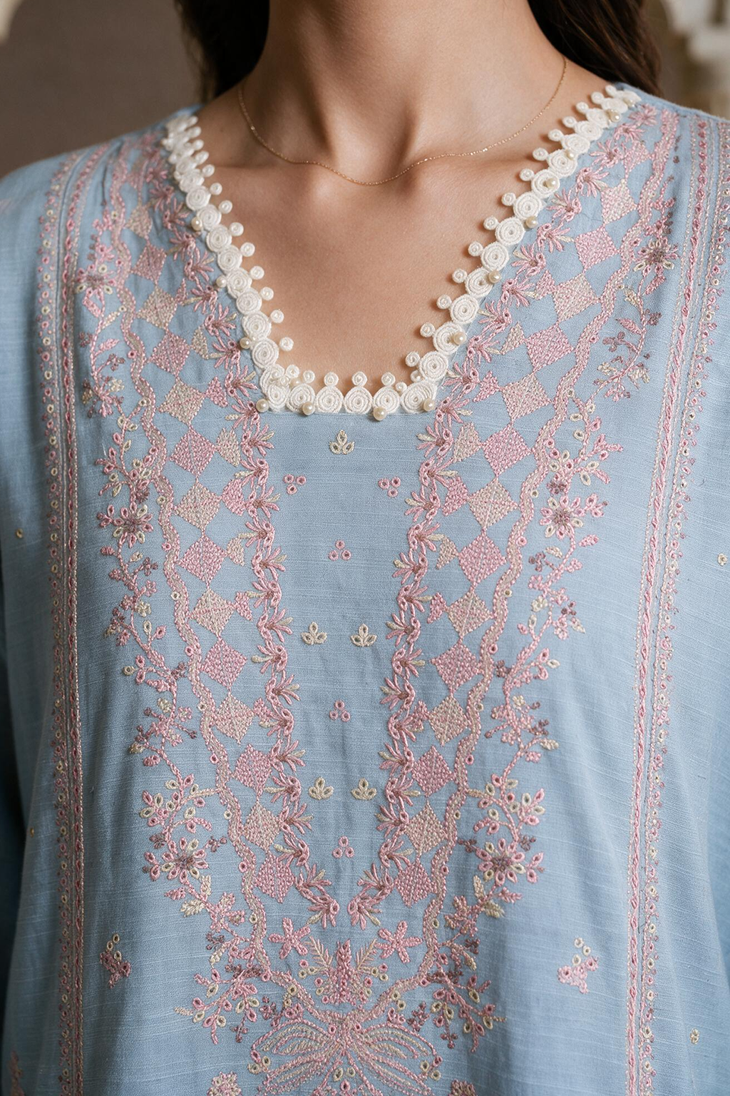 Embroidered Shirt Shalwar Dupatta - 0189