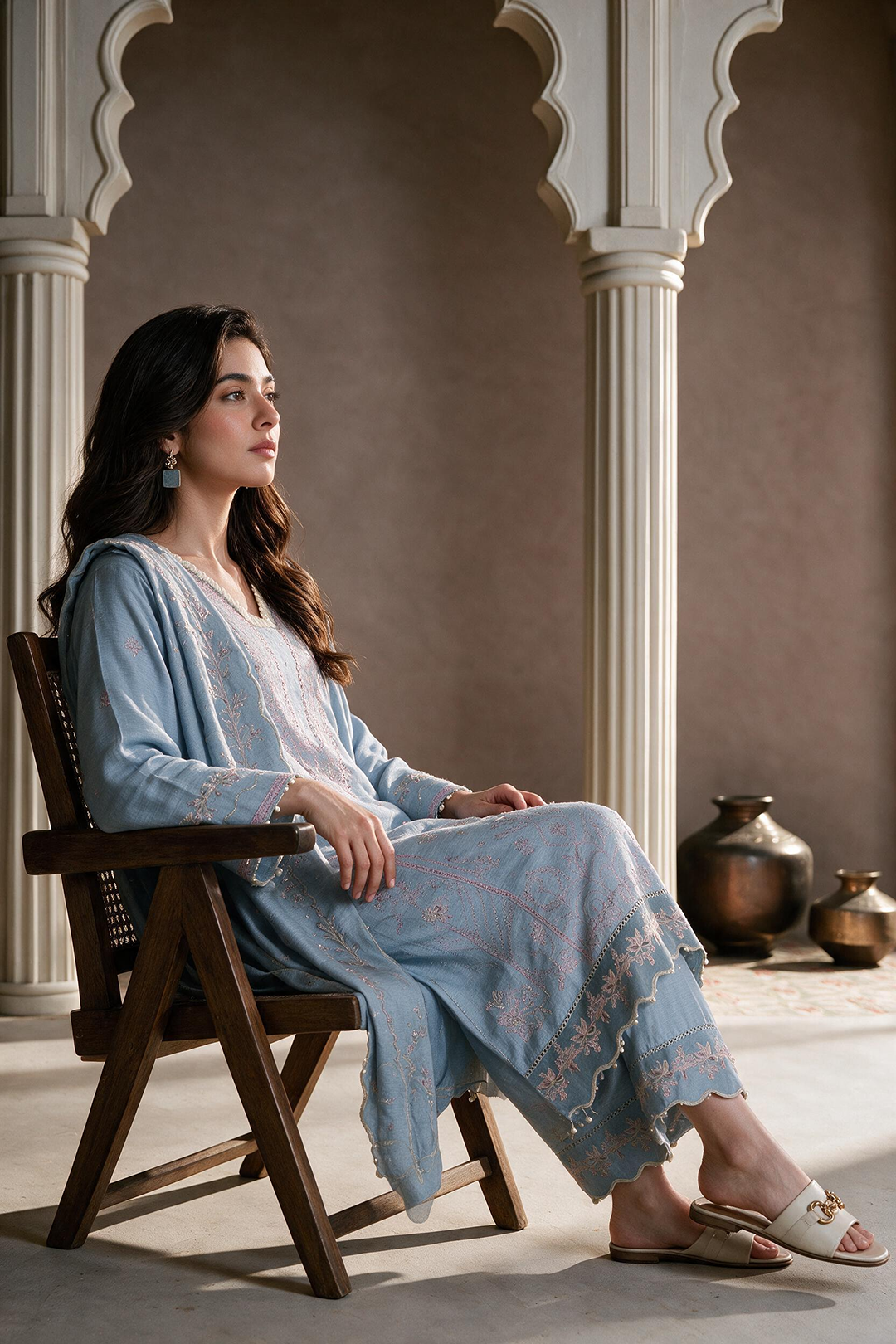 Embroidered Shirt Shalwar Dupatta - 0189