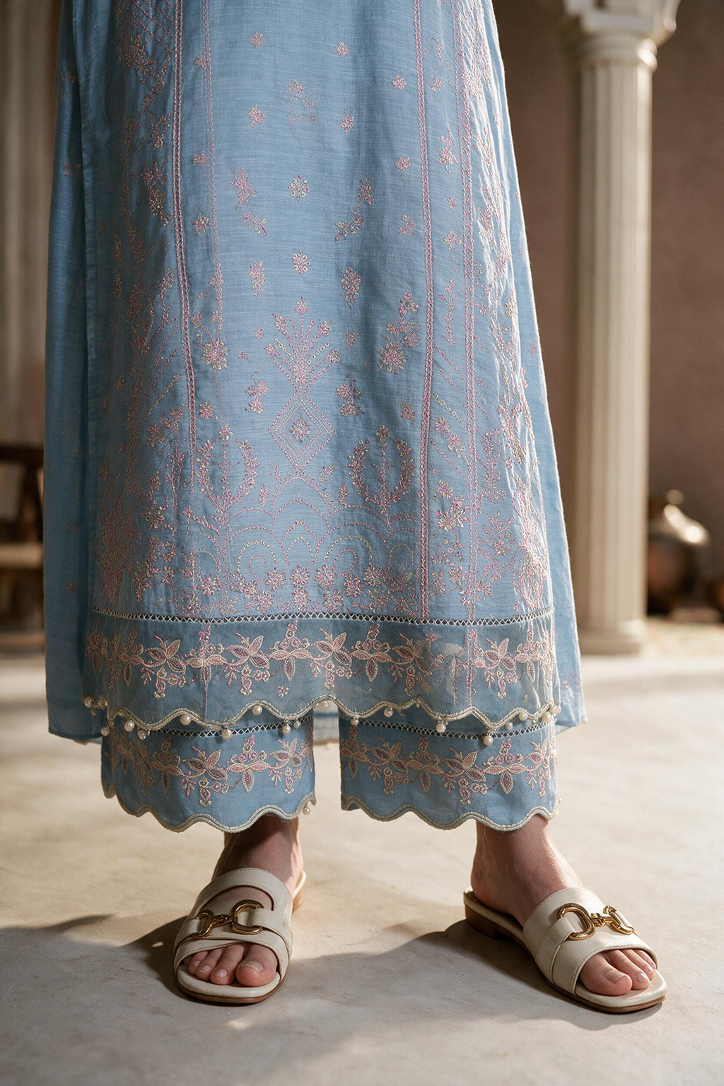 Embroidered Shirt Shalwar Dupatta - 0189