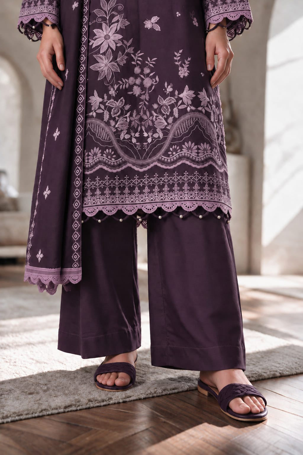 Embroidered Shirt Shalwar Dupatta - 0253