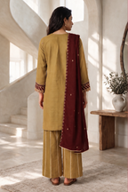Embroidered Shirt Shalwar Shawl - 0261