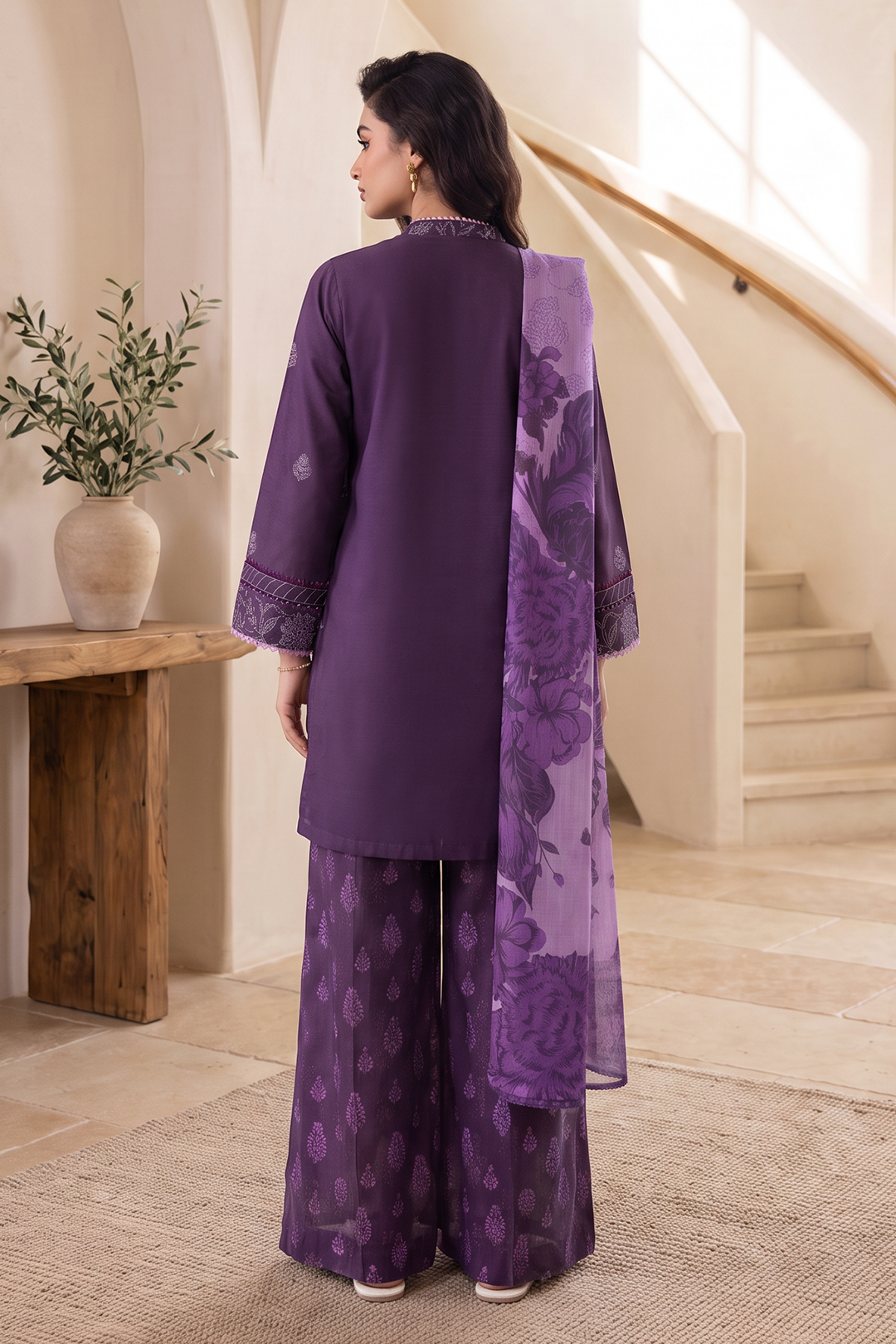 Embroidered Shirt Shalwar Dupatta - 0319