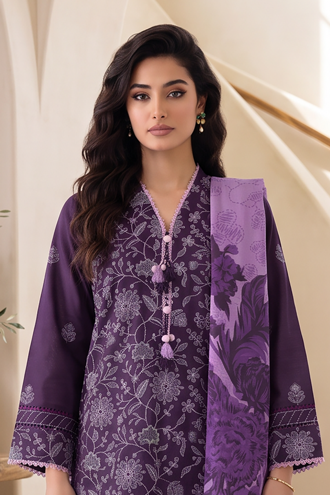 Embroidered Shirt Shalwar Dupatta - 0319