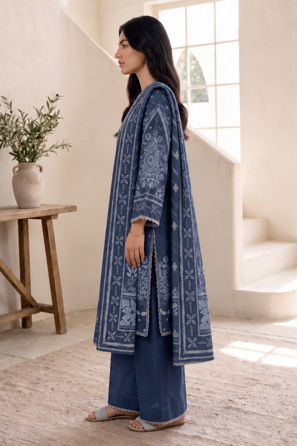 Embroidered Shirt Shalwar Dupatta - 0320
