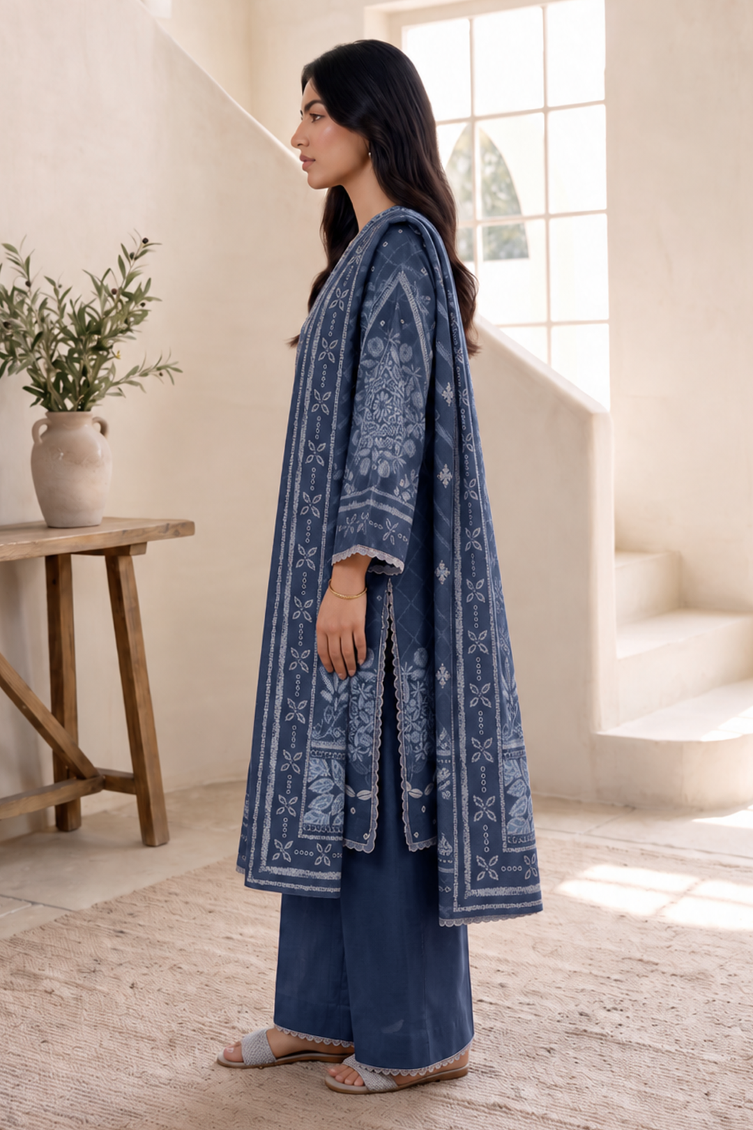 Embroidered Shirt Shalwar Dupatta - 0320