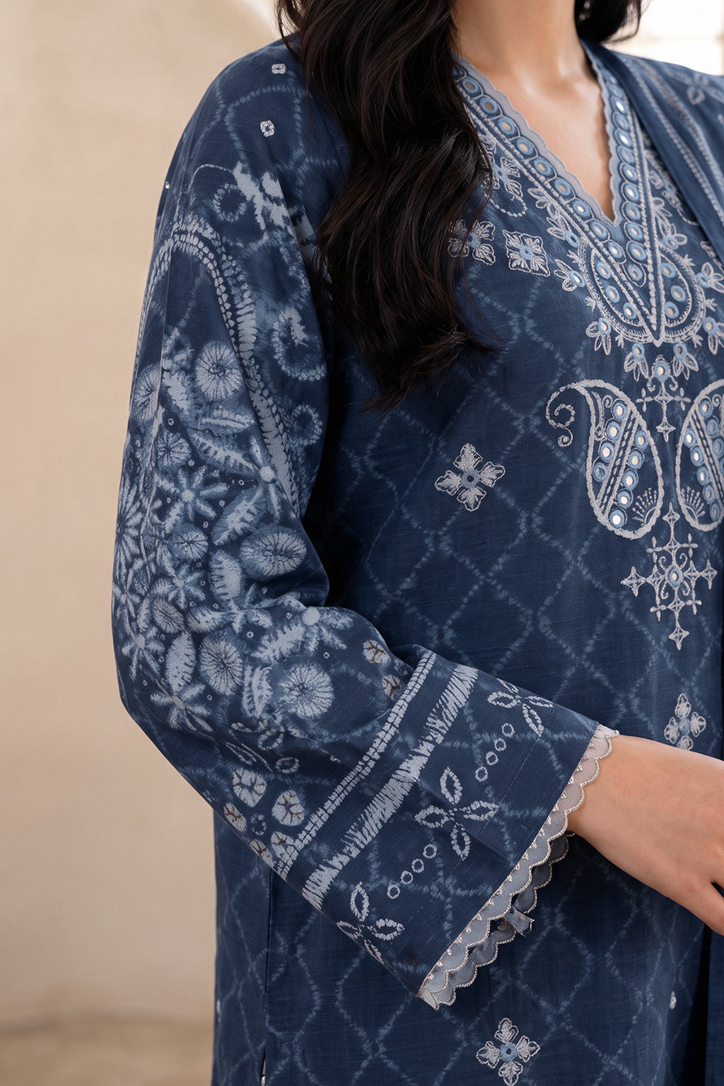 Embroidered Shirt Shalwar Dupatta - 0320