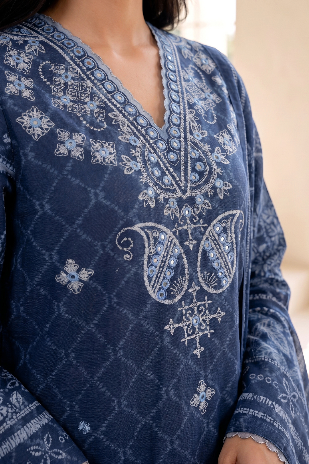 Embroidered Shirt Shalwar Dupatta - 0320
