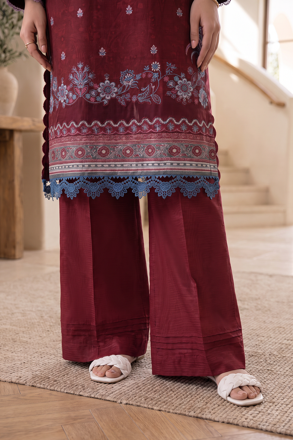 Embroidered Shirt Shalwar Dupatta - 0322