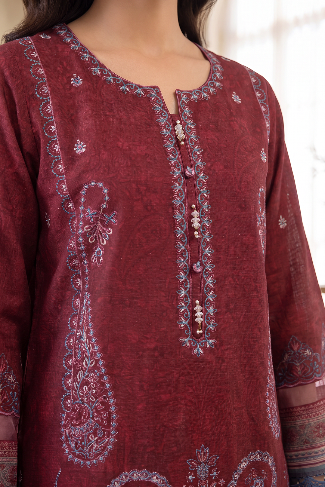 Embroidered Shirt Shalwar Dupatta - 0322