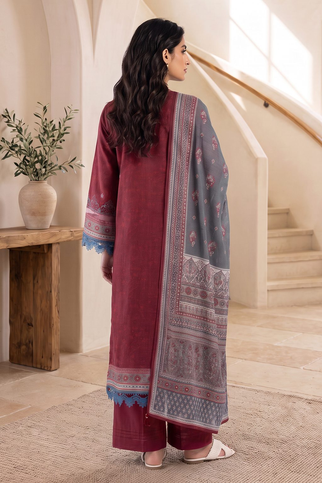 Embroidered Shirt Shalwar Dupatta - 0322