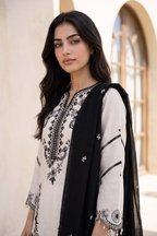 Embroidered Shirt Shalwar Shawl - 0325